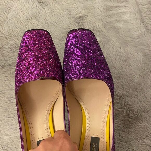 Bally Switzerland genuine leather glitter heels, size 38(7,5) - Picture 6 of 11